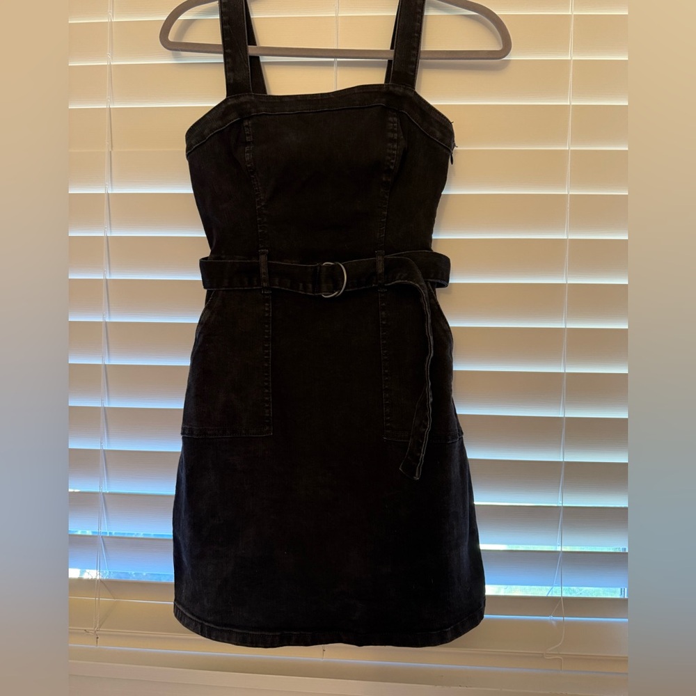 Hollister Black Denim Sheath Mini Dress Sleeveless